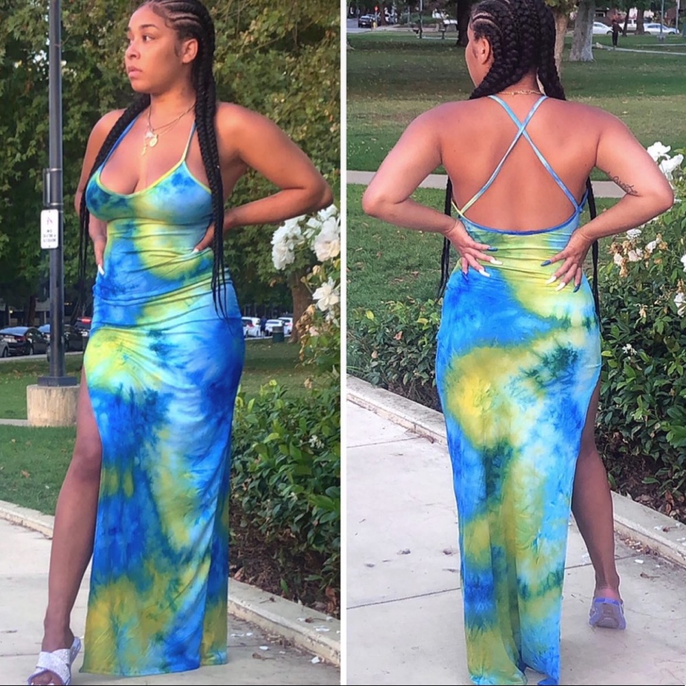New** tie dye summer maxi  dress